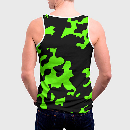 Мужская майка без рукавов Quake camo / 3D-Белый – фото 4