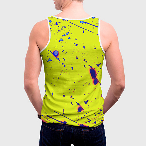 Мужская майка без рукавов Monster energy краски / 3D-Белый – фото 4