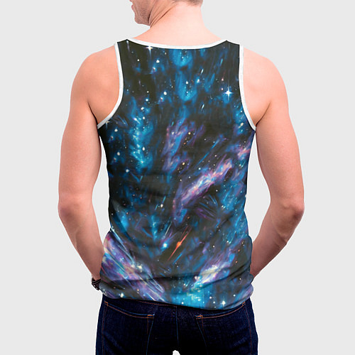 Мужская майка без рукавов Бейсболист с мячом / 3D-Белый – фото 4