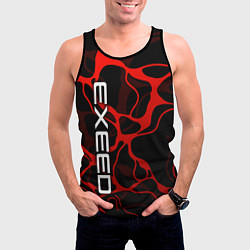 Майка-безрукавка мужская Exeed - red liquid, цвет: 3D-черный — фото 2