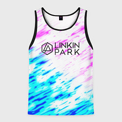 Майка-безрукавка мужская Linkin park rock краски, цвет: 3D-черный