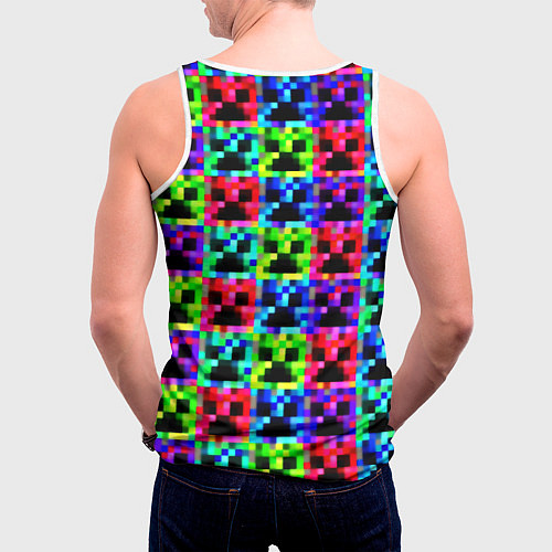 Мужская майка без рукавов Minecraft x rust / 3D-Белый – фото 4