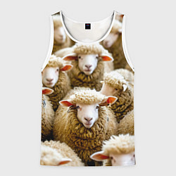 Мужская майка без рукавов Стадо овец