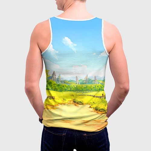 Мужская майка без рукавов Ослик / 3D-Белый – фото 4