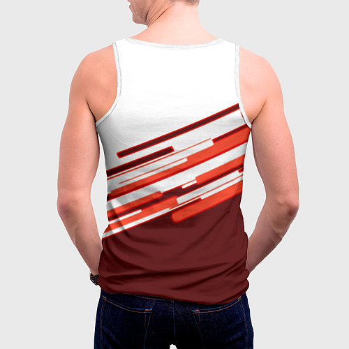 Мужская майка без рукавов Portal geometry game / 3D-Белый – фото 4