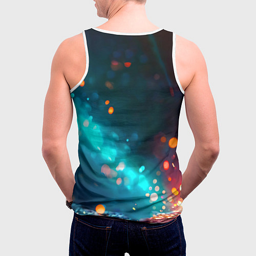 Мужская майка без рукавов Аистенок / 3D-Белый – фото 4