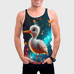 Майка-безрукавка мужская Аистенок, цвет: 3D-белый — фото 2