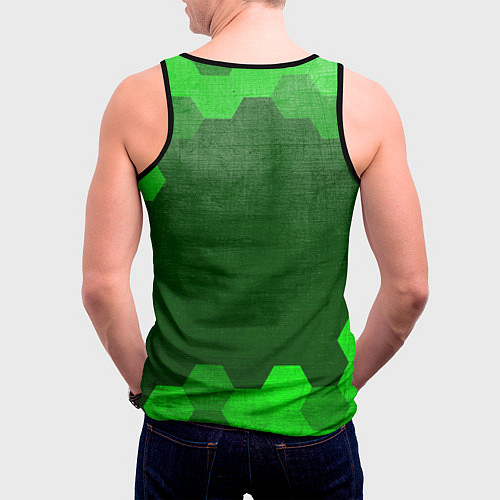 Мужская майка без рукавов Rainbow Six - green gradient / 3D-Черный – фото 4