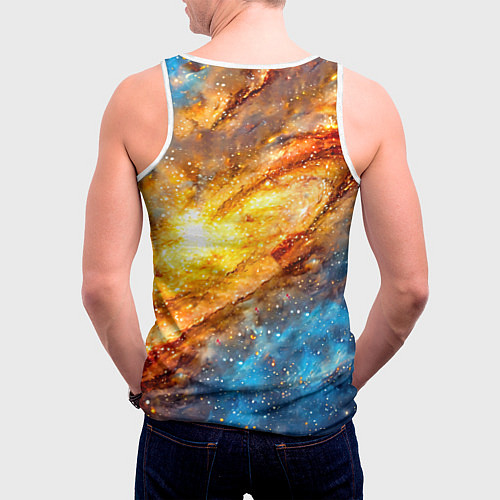 Мужская майка без рукавов Ласточка в космосе / 3D-Белый – фото 4