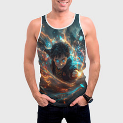 Майка-безрукавка мужская Гарри Поттер - вихрь магии, цвет: 3D-белый — фото 2