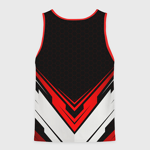 Мужская майка без рукавов Герб России - униформа / 3D-Красный – фото 2