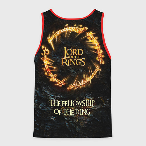 Мужская майка без рукавов The lord of the rings - the fellowship of the ring / 3D-Красный – фото 2