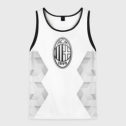 Майка-безрукавка мужская AC Milan white poly, цвет: 3D-черный