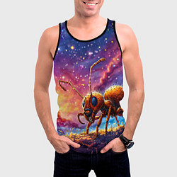 Майка-безрукавка мужская Муравей в космосе, цвет: 3D-черный — фото 2