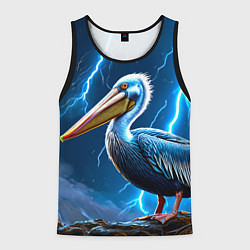 Мужская майка без рукавов Пеликан и молния