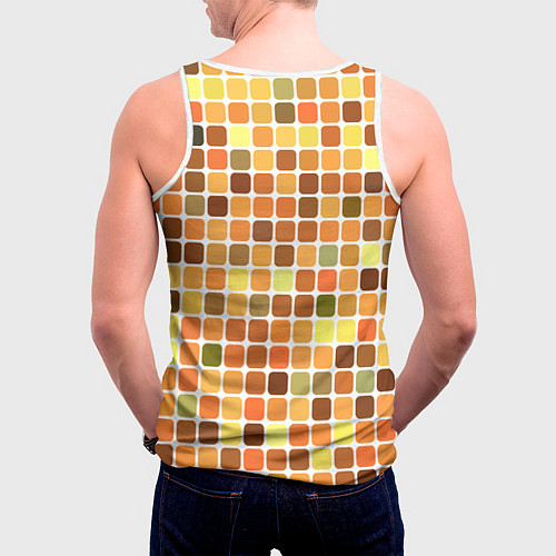 Мужская майка без рукавов Осенняя палитра / 3D-Белый – фото 4