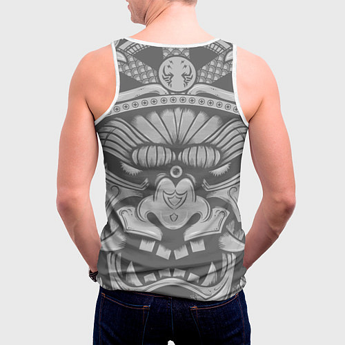 Мужская майка без рукавов Ма Дон Сок - якудза с капучино / 3D-Белый – фото 4