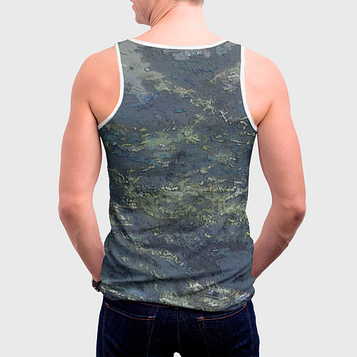 Мужская майка без рукавов Медведь идёт / 3D-Белый – фото 4