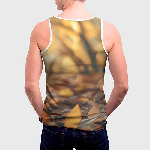 Мужская майка без рукавов Кот и кошка целуются / 3D-Белый – фото 4