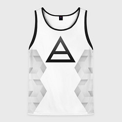 Майка-безрукавка мужская Thirty Seconds to Mars white poly, цвет: 3D-черный