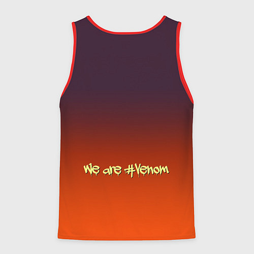 Мужская майка без рукавов Two Donalds and Venom - meme / 3D-Красный – фото 2