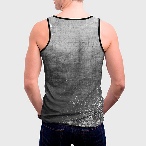 Мужская майка без рукавов Burzum - grey gradient / 3D-Черный – фото 4