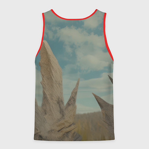 Мужская майка без рукавов Я русский - медведь / 3D-Красный – фото 2