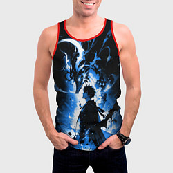 Майка-безрукавка мужская Поднятие уровня в одиночку - восстань, цвет: 3D-красный — фото 2