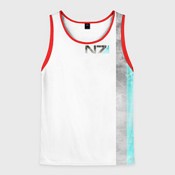 Майка-безрукавка мужская Shepard N7 - галлюцинации, цвет: 3D-красный