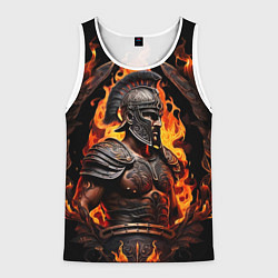 Мужская майка без рукавов Гладиатор пламени огня