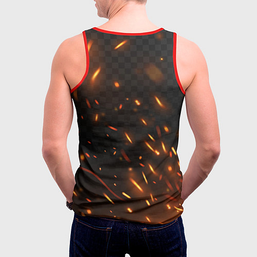 Мужская майка без рукавов Kingdom Come Deliverance 2 искры огня / 3D-Красный – фото 4