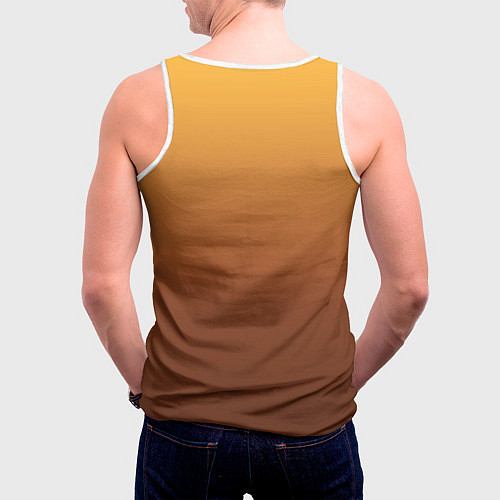 Мужская майка без рукавов Scorpion - Mortal Kombat / 3D-Белый – фото 4