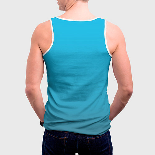 Мужская майка без рукавов Mortal Kombat - Sub-Zero / 3D-Белый – фото 4