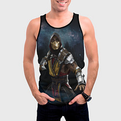Майка-безрукавка мужская Mortal Kombat - Скорпион, цвет: 3D-черный — фото 2
