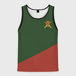 Майка-безрукавка мужская Мотострелковые войска: герб со щитом, цвет: 3D-черный