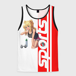 Мужская майка без рукавов Sports girl anime