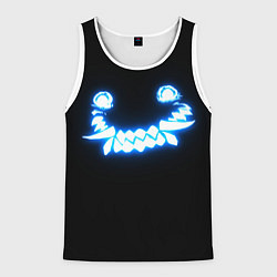 Майка-безрукавка мужская Улыбка демона, цвет: 3D-белый