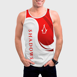 Майка-безрукавка мужская Assassins creed - shadows, цвет: 3D-белый — фото 2