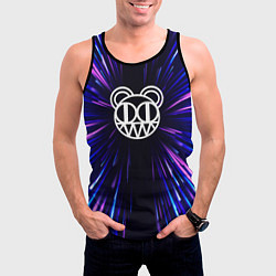 Майка-безрукавка мужская Radiohead neon energy, цвет: 3D-черный — фото 2