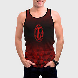 Майка-безрукавка мужская AC Milan red poly, цвет: 3D-черный — фото 2