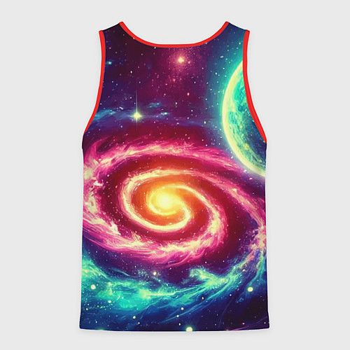 Мужская майка без рукавов Битва Соника и Шэдоу в космосе в фильме / 3D-Красный – фото 2