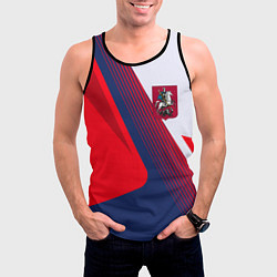 Майка-безрукавка мужская Герб Москвы, цвет: 3D-черный — фото 2