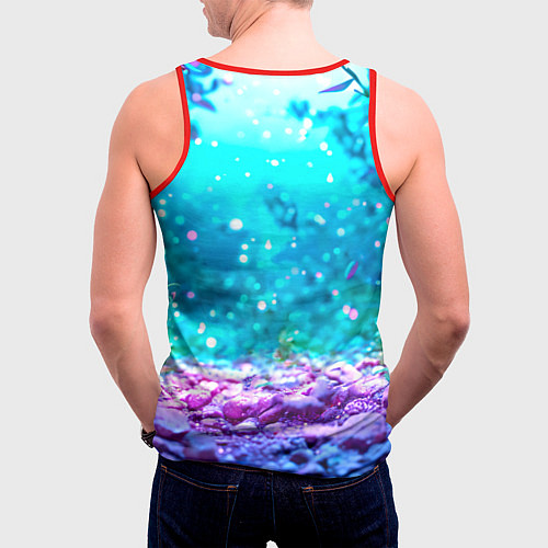 Мужская майка без рукавов Утеночек / 3D-Красный – фото 4