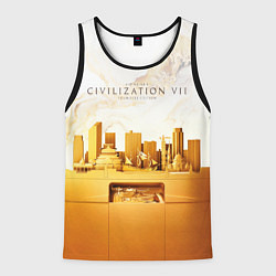 Майка-безрукавка мужская Civilization VII, цвет: 3D-черный