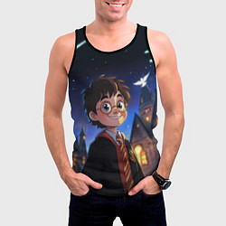 Майка-безрукавка мужская Гарри Поттер и кометы, цвет: 3D-черный — фото 2