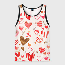 Майка-безрукавка мужская Любовный паттерн, цвет: 3D-черный