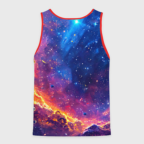 Мужская майка без рукавов Голден Стэйт Уорриорз в космосе / 3D-Красный – фото 2