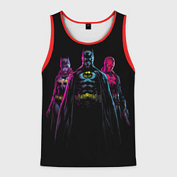 Майка-безрукавка мужская Бэтмен и женщина кошка, цвет: 3D-красный