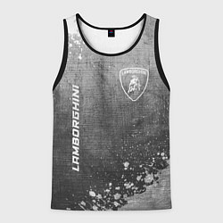 Мужская майка без рукавов Lamborghini - grey gradient вертикально