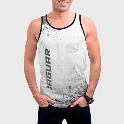 Майка-безрукавка мужская Jaguar - white gradient вертикально, цвет: 3D-черный — фото 2